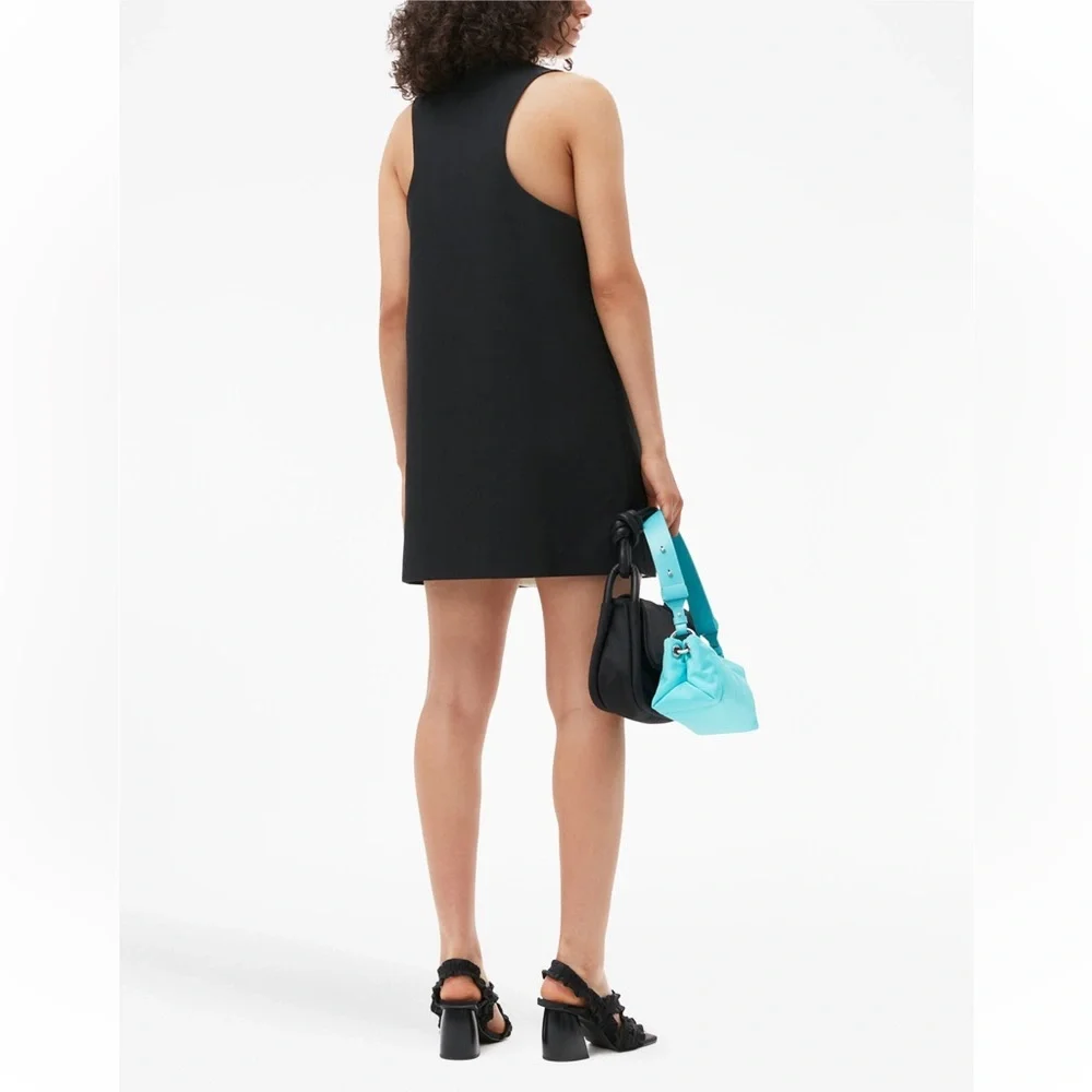 GANNI Blazer V Neck Sleeveless Mini Dress - Picture 3 of 11